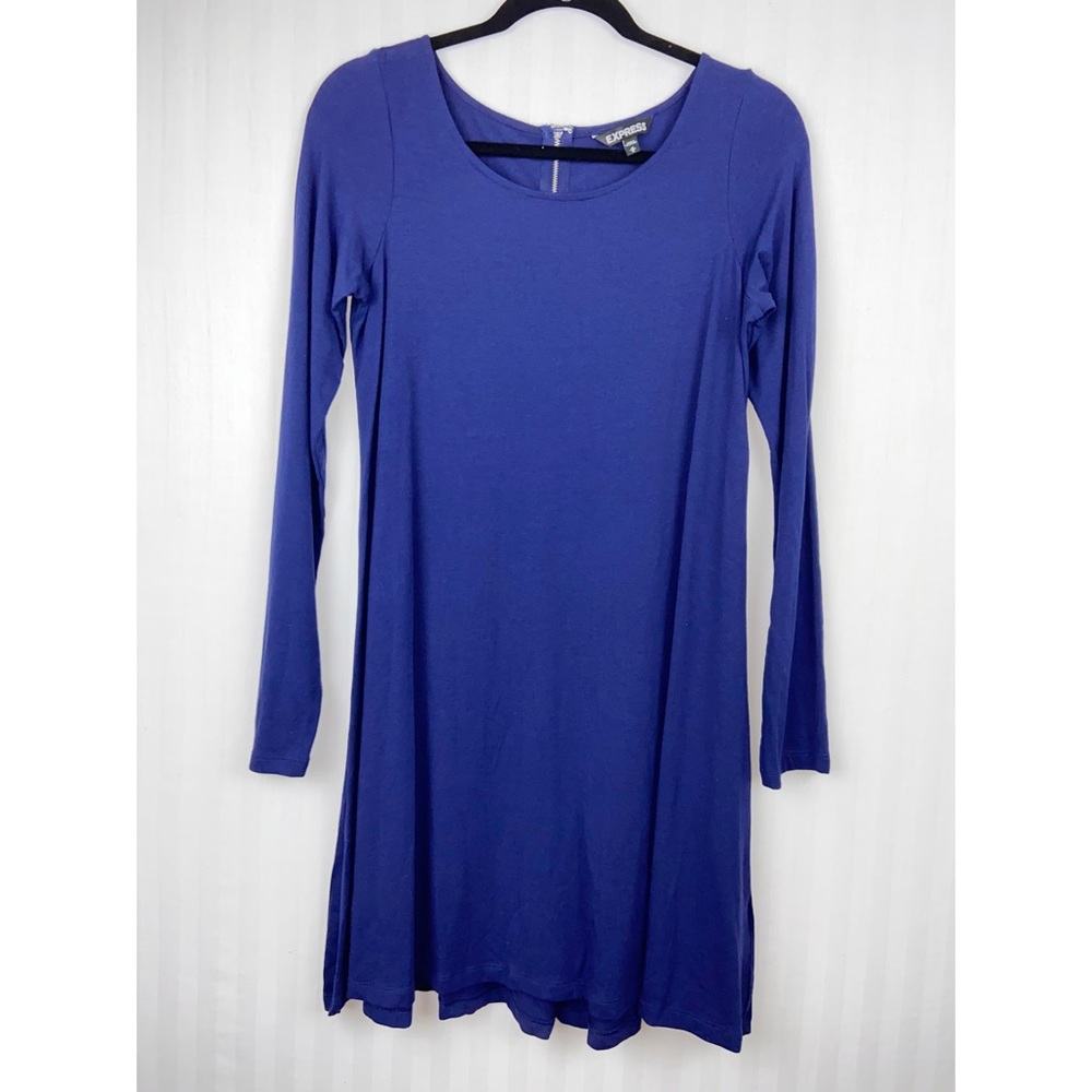 Royal Blue Express Zip Back Swing Dress Medium